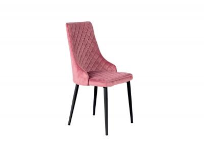 Silla imperial velvet rosa con patas negra