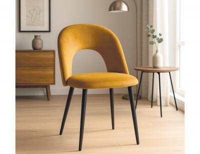 Silla nueva teruel dorado patas metalicas negro mate