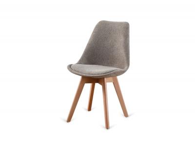 Silla super dereck tela marron gaspeado con patas de madera macizas