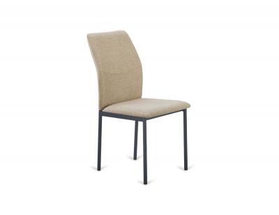 Silla vera beige tostado patas metalicas tubo