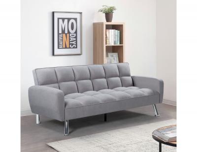 Sofa cama neo gris claro patas cromadas