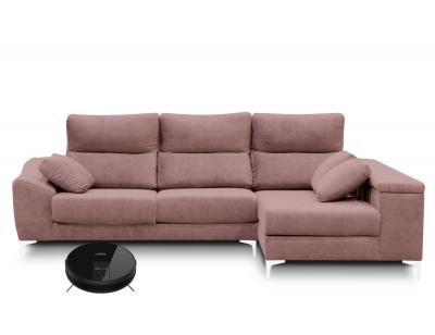 Sofa chaiselongue carrero con arcon salmon robot