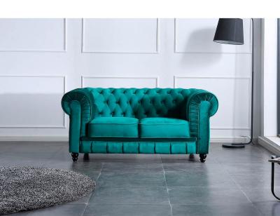 Sofa chesterfield 2 plazas verde