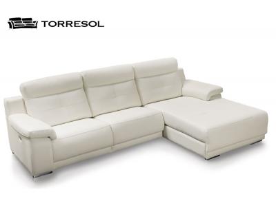 Sofa libi torresol en piel blanco