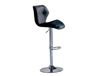 Taburete cocina respaldo polipiel negro regulable altura