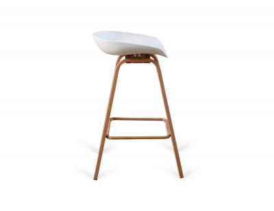Taburete polipropileno blanco patas metalicas madera_(2)